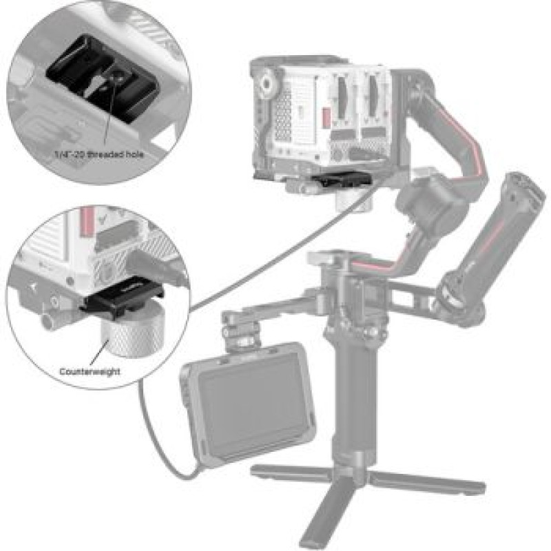 SmallRig Manfrotto-Style Quick Release Plate for Select DJI Gimbals SmallRig Manfrotto-Style Quick Release Plate for Select DJI Gimbals