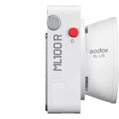 مجموعة إضاءة LED محمولة Godox ML100R RGB  عدسة 36 درجة ومقبض بطارية