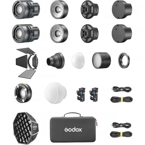 طقم إضاءة جودوكس RS60R RGB LED يتكون من ضوءين RS60R-2K