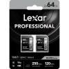 Lexar 64GB Professional 1667x UHS-II SDXC Memory Card 2-Pack