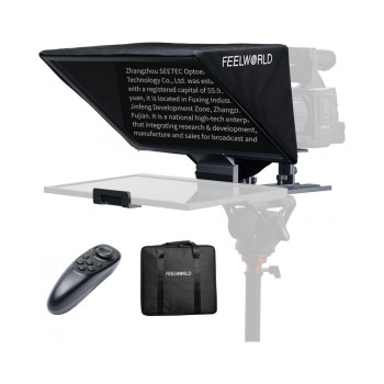 FEELWORLD TP16 16 Inch Folding Teleprompter Supports up to 16" Tablet Horizontal Vertical Prompting