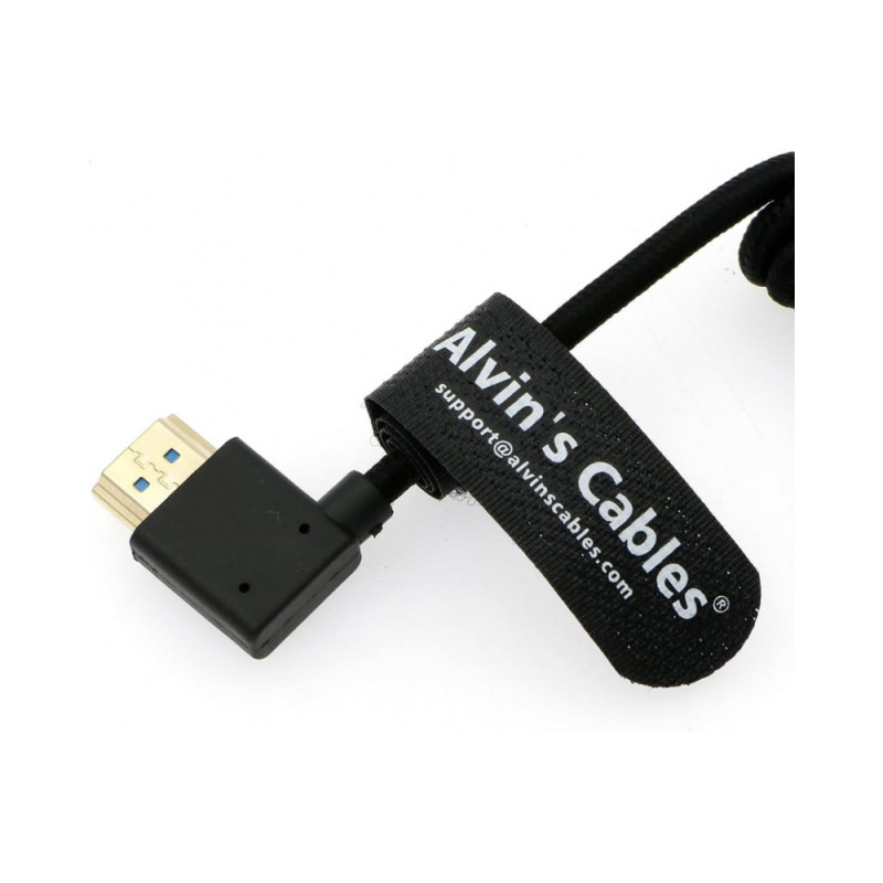 Alvin’s Cables 8K HDMI TO HDMI Right-Angle 18-28In Cable for Atomos Ninja Feelworld Monitor