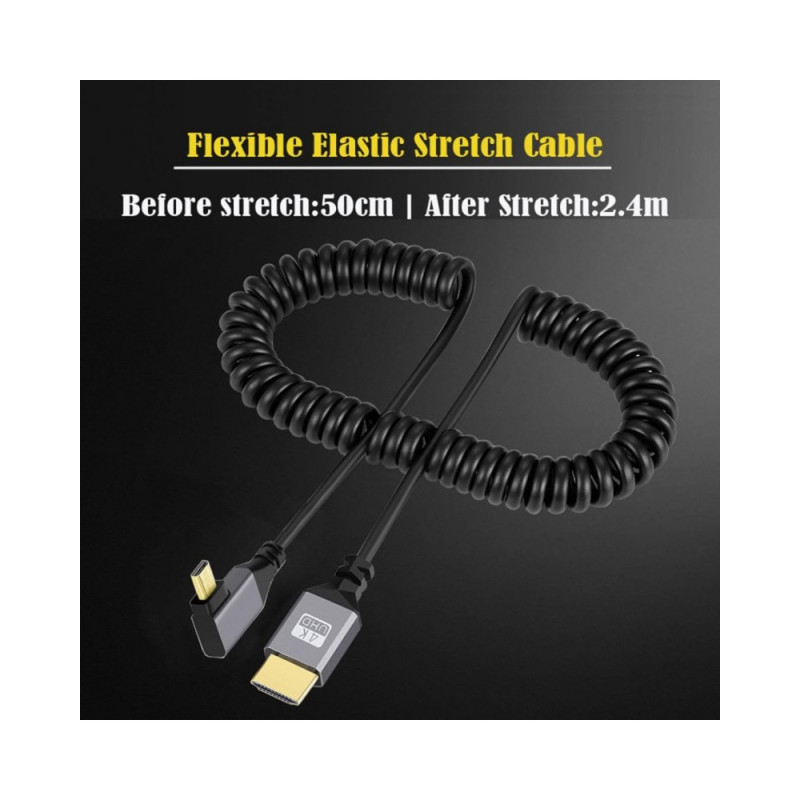 4K UHD HDMI TO MICRO HDMI LEFT 2.4m Cable