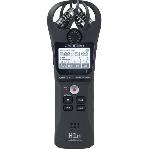Zoom H1n-VP Portable Handy Recorder with Windscreen, AC Adapter, USB Cable & Case (Black)