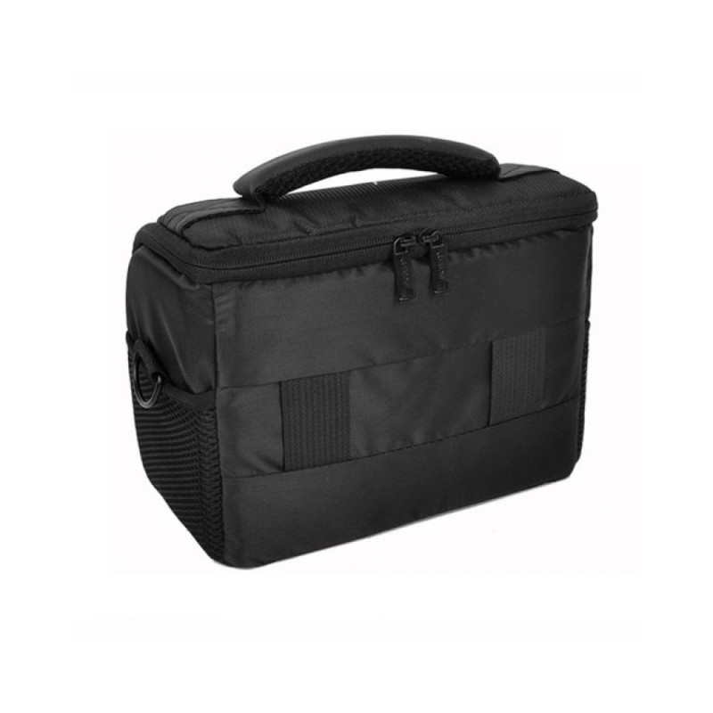 حقيبة كتف للكاميرات اسود-احمر