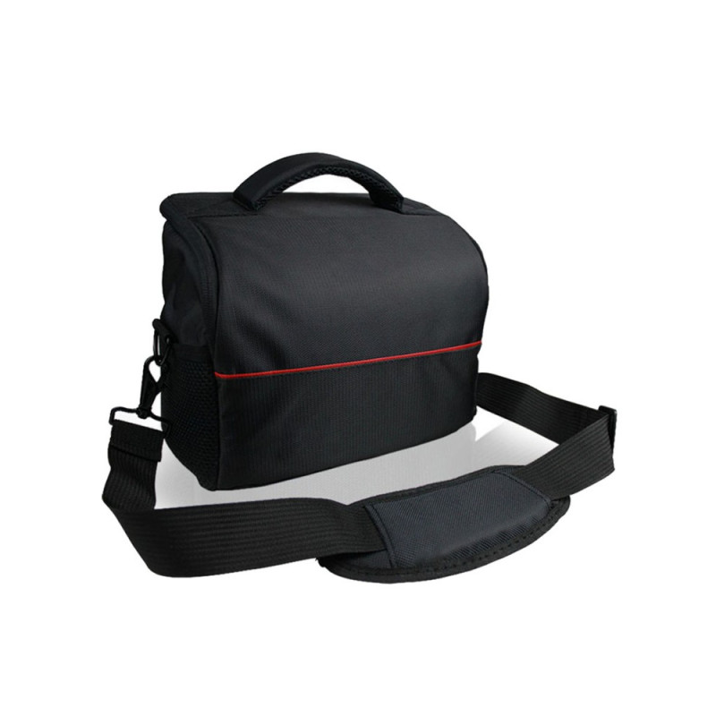 حقيبة كتف للكاميرات اسود-احمر