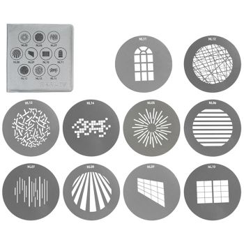 مجموعة ملحقات الإسقاط NANLITE BM Mount GOBO 1 (10 قطع في مجموعة واحدة)