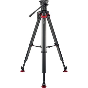 Sachtler Flowtech 75 MS Carbon Fiber Tripod System with Ace XL Mark II Fluid Head with a mid-level spreader and Bag