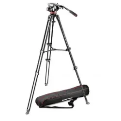 Manfrotto MVK502AM-1 Professional Fluid Video System/Aluminum/Telescopic Twin Leg