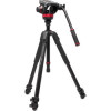 Manfrotto 502 Fluid Video Head Flat Base&055 Video Carbon Fibre Tripod