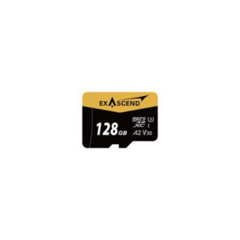 Exascend Catalyst  MicroSD Card with Adapter  128GB, UHS-I / V30 / U3 / Class 10, Read:175 MB/s, Write:150 MB/s