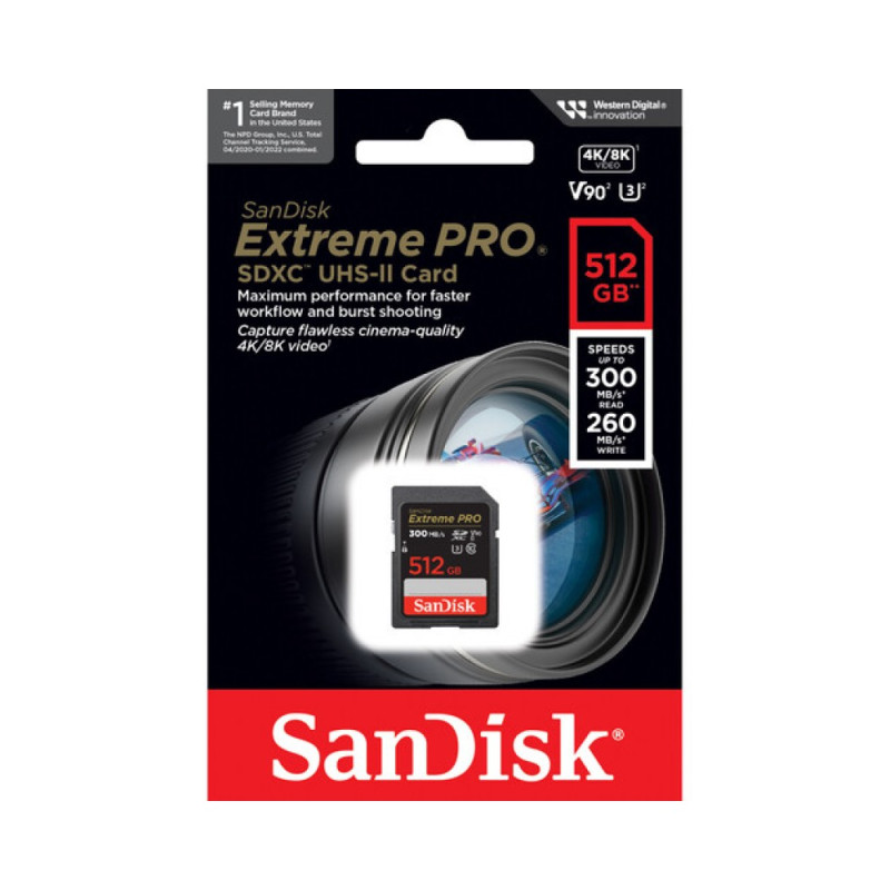 SanDisk 512GB Extreme PRO UHS-II SDXC Memory Card