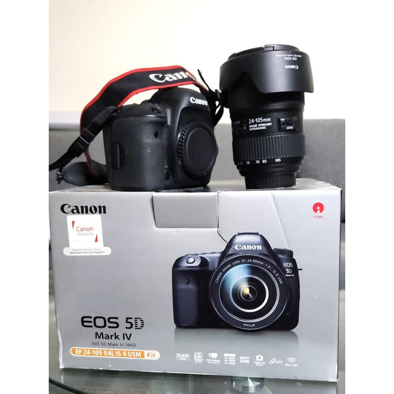 كاميرا كانون EOS 5D Mark IV مستعملة مع عدسة EF 24-105mm f/4L IS II USM